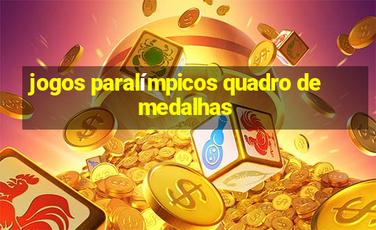 jogos paralímpicos quadro de medalhas