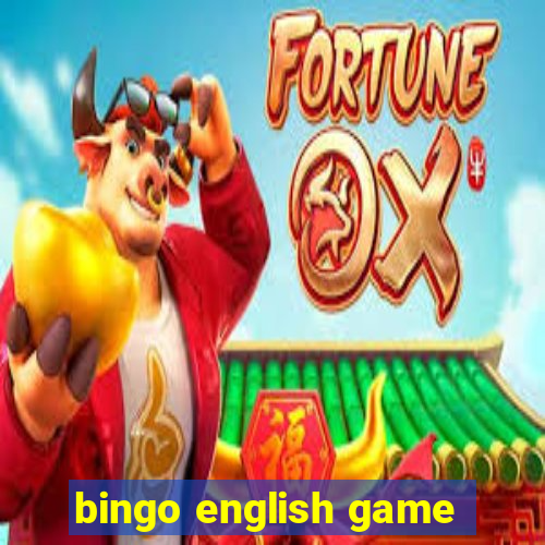 bingo english game