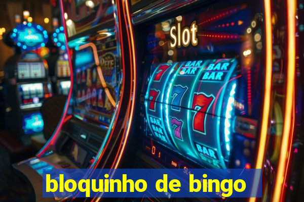 bloquinho de bingo