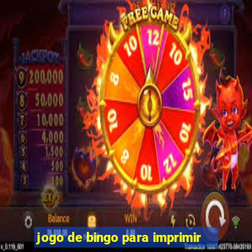 jogo de bingo para imprimir