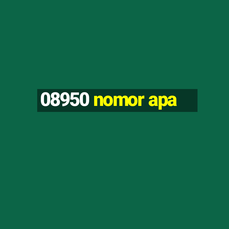 08950 nomor apa