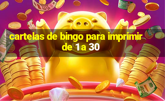 cartelas de bingo para imprimir de 1 a 30