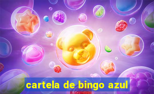 cartela de bingo azul