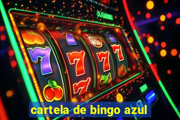 cartela de bingo azul