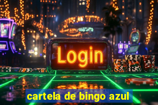 cartela de bingo azul