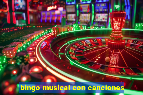 bingo musical con canciones