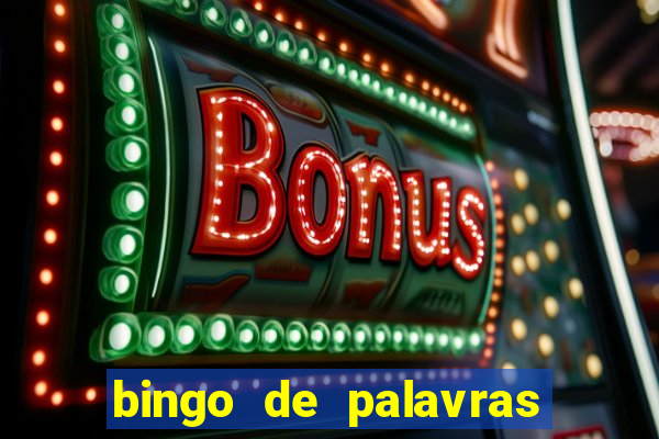 bingo de palavras para 3 ano