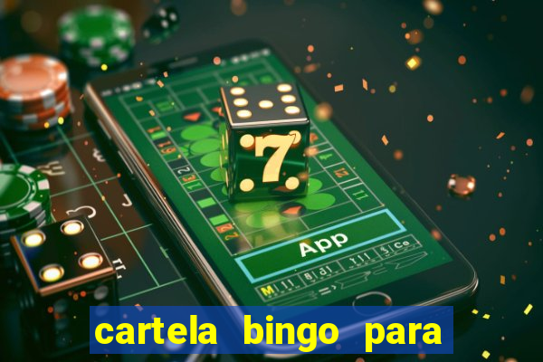 cartela bingo para cha de cozinha imprimir gratis