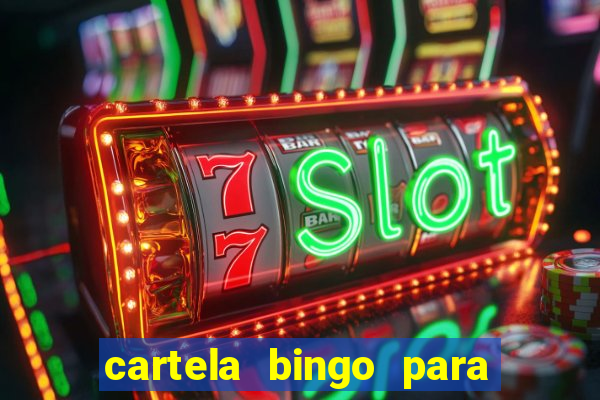 cartela bingo para cha de cozinha imprimir gratis