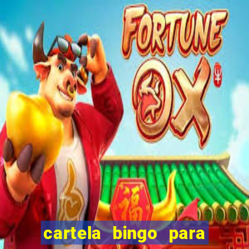 cartela bingo para cha de cozinha imprimir gratis