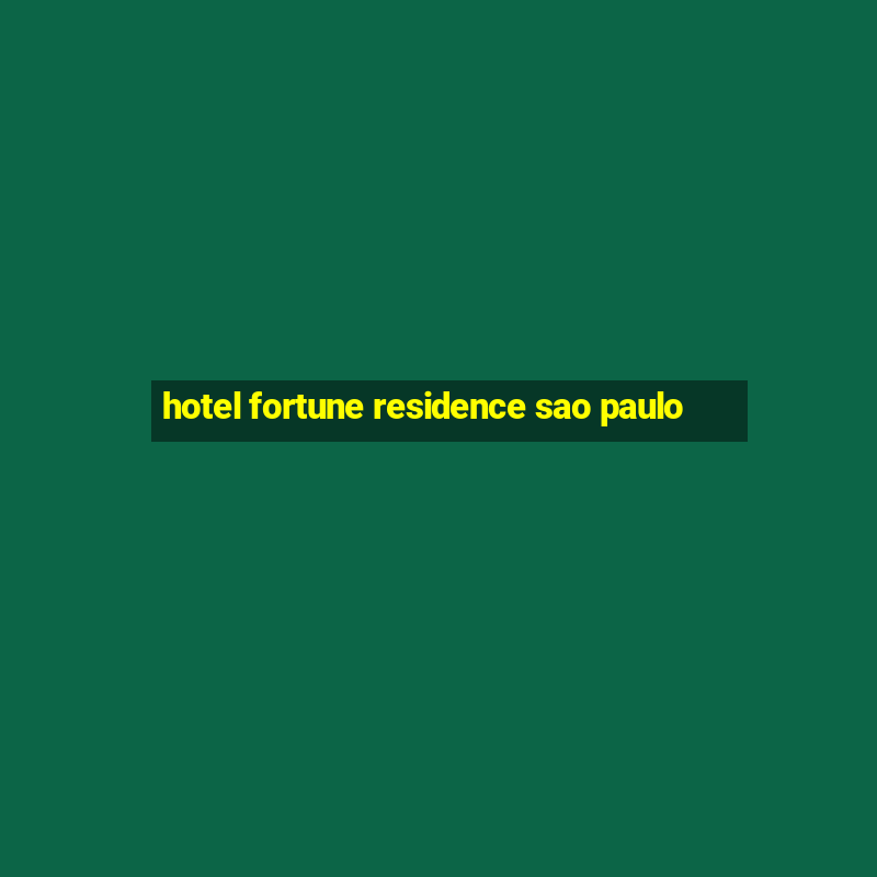 hotel fortune residence sao paulo