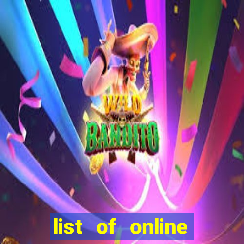 list of online slot sites