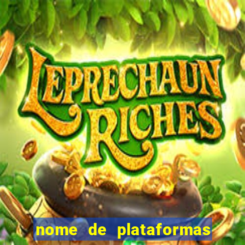 nome de plataformas de jogos