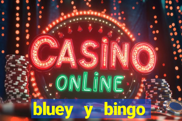 bluey y bingo bailando png