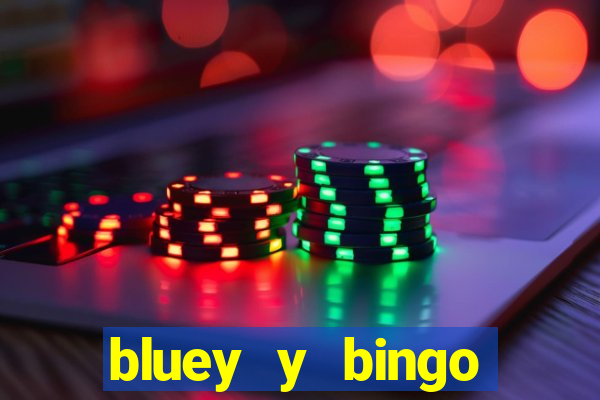 bluey y bingo bailando png