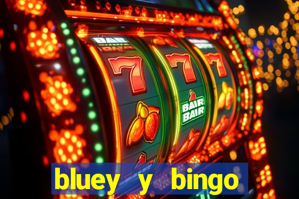 bluey y bingo bailando png