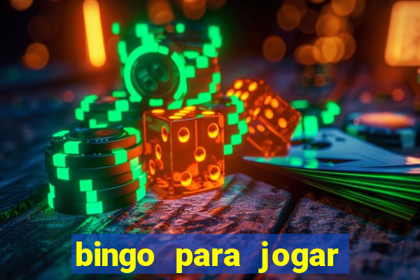 bingo para jogar com os amigos