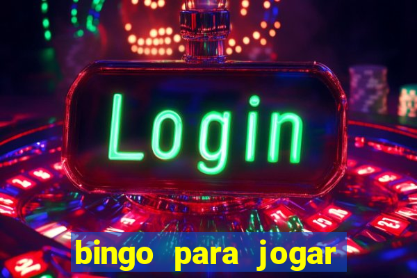 bingo para jogar com os amigos