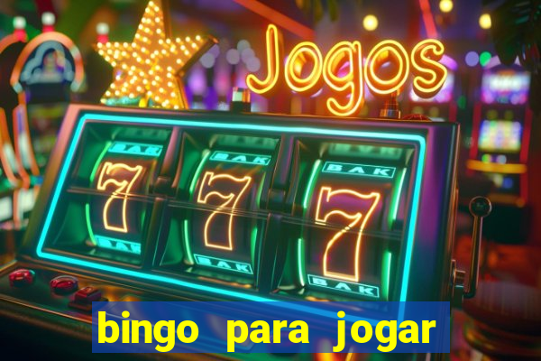 bingo para jogar com os amigos