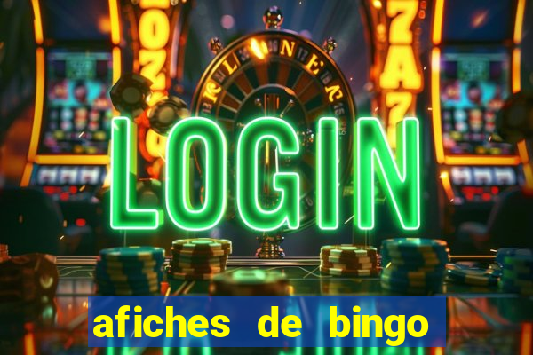 afiches de bingo para editar