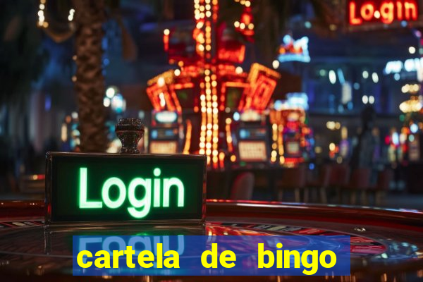 cartela de bingo pra imprimir