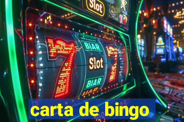 carta de bingo