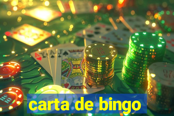 carta de bingo