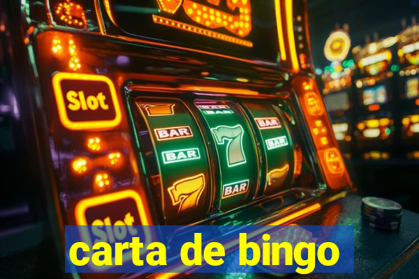 carta de bingo