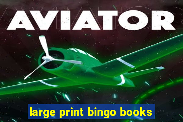 large print bingo books