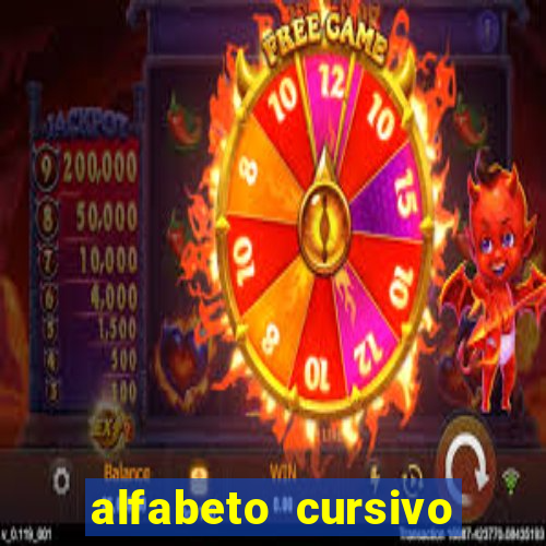 alfabeto cursivo para treinar caligrafia