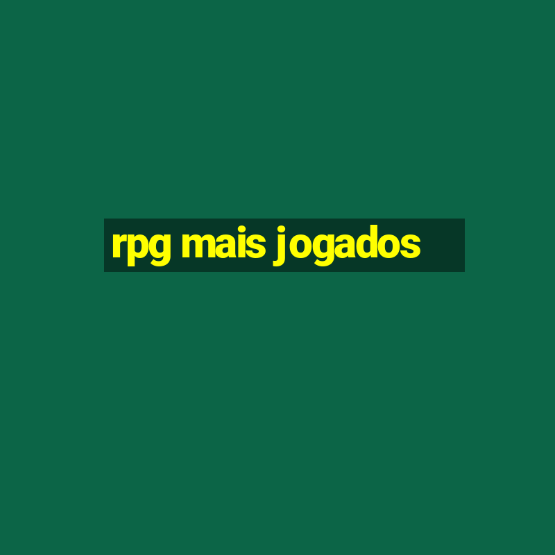 rpg mais jogados