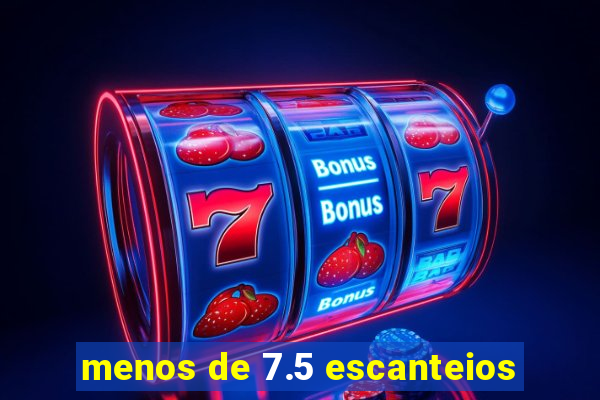 menos de 7.5 escanteios