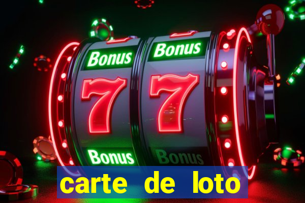 carte de loto bingo a imprimer gratuit