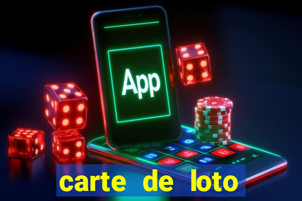 carte de loto bingo a imprimer gratuit