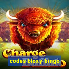 codes bloxy bingo