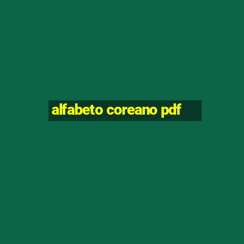 alfabeto coreano pdf