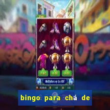 bingo para chá de bebê para imprimir grátis