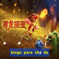 bingo para chá de bebê para imprimir grátis