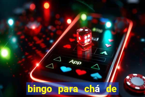 bingo para chá de bebê para imprimir grátis