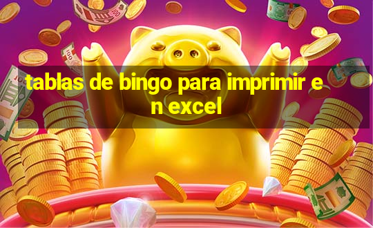 tablas de bingo para imprimir en excel