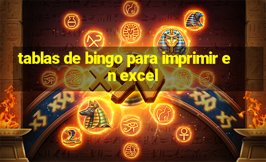 tablas de bingo para imprimir en excel