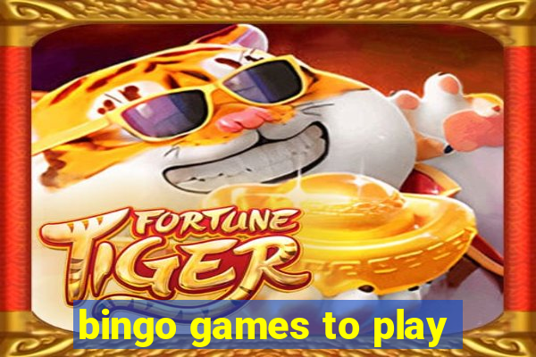 bingo games to play