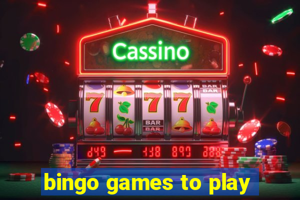 bingo games to play