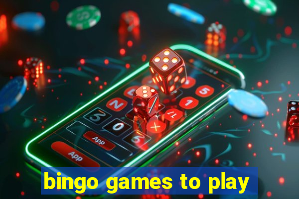 bingo games to play