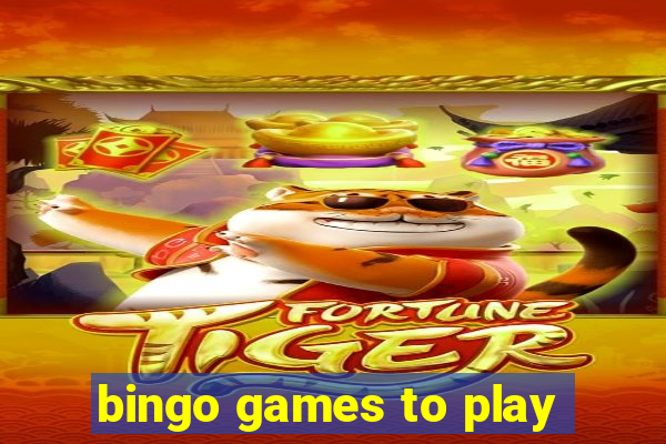 bingo games to play