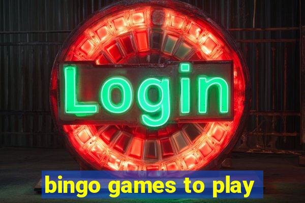 bingo games to play