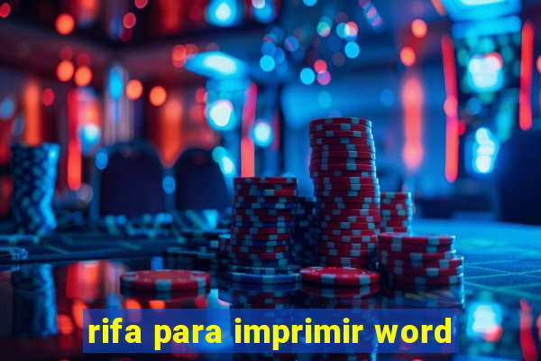 rifa para imprimir word