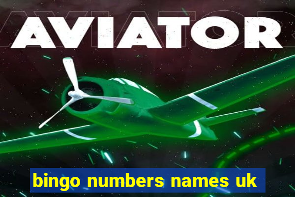 bingo numbers names uk