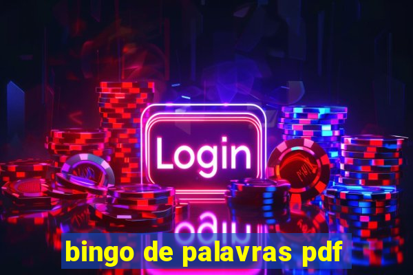 bingo de palavras pdf