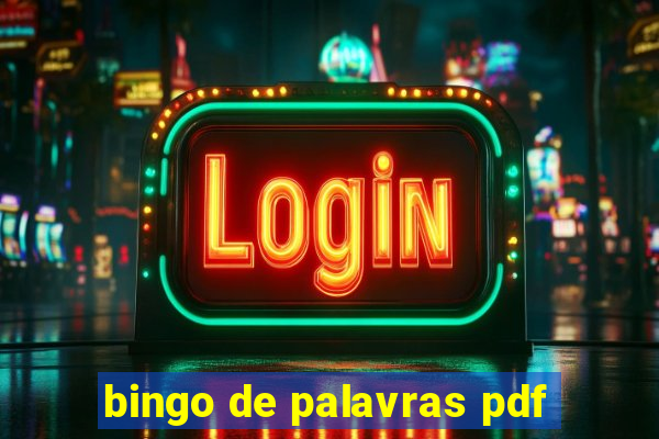 bingo de palavras pdf